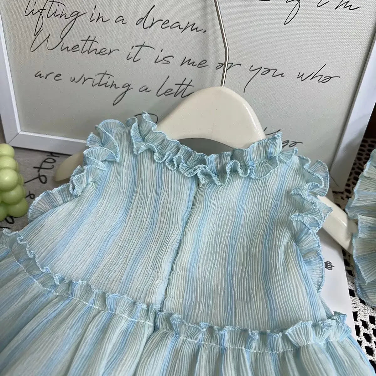 Blueberry Whispers β Light Blue Ruffle Dress for Girls