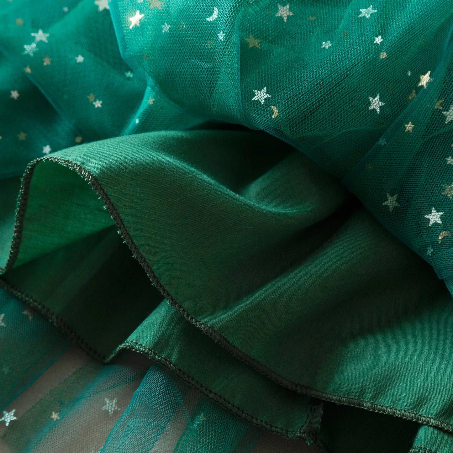 Christmas Green Velvet Star Dress for Girls