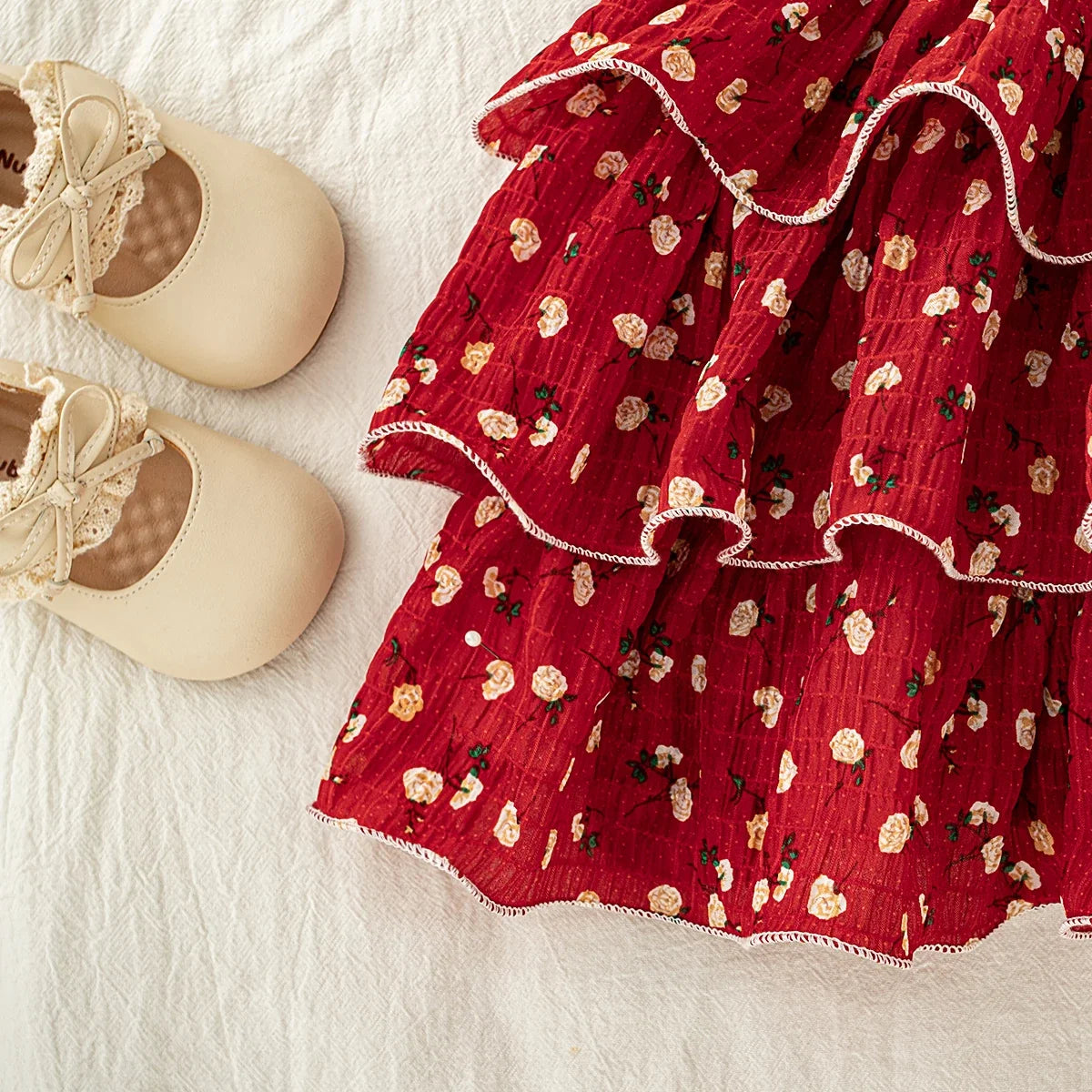 Red Floral Girls’ Dress