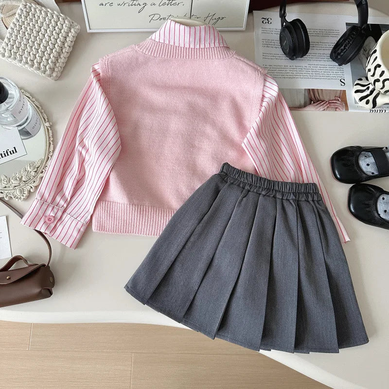 Preppy Style 3-Piece Set for Girls