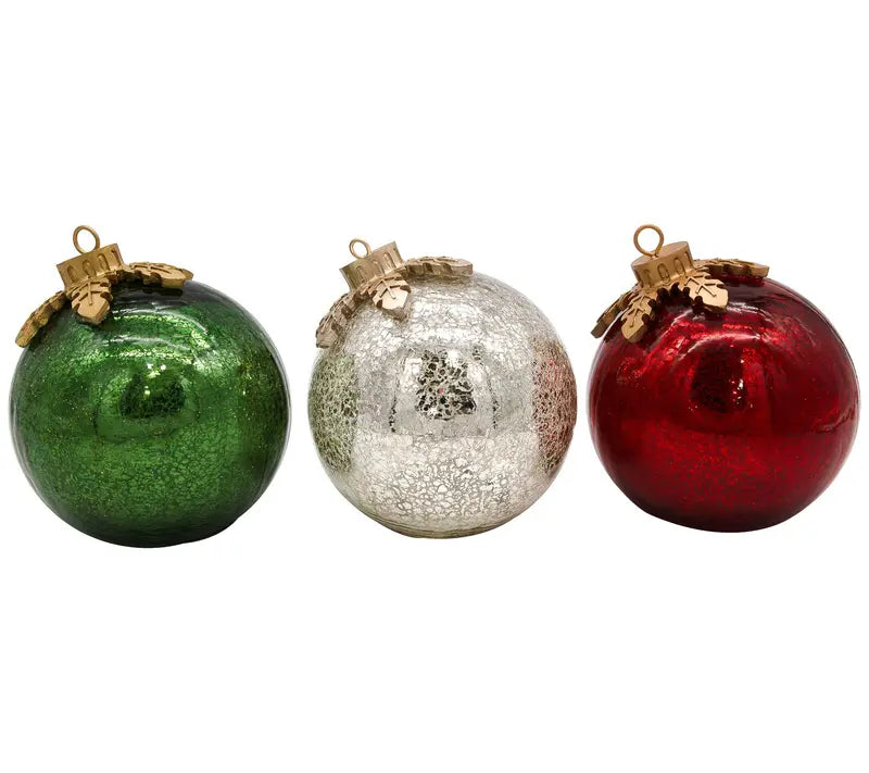 Glass Tabletop Christmas Ornaments – Set of 3 - image 5