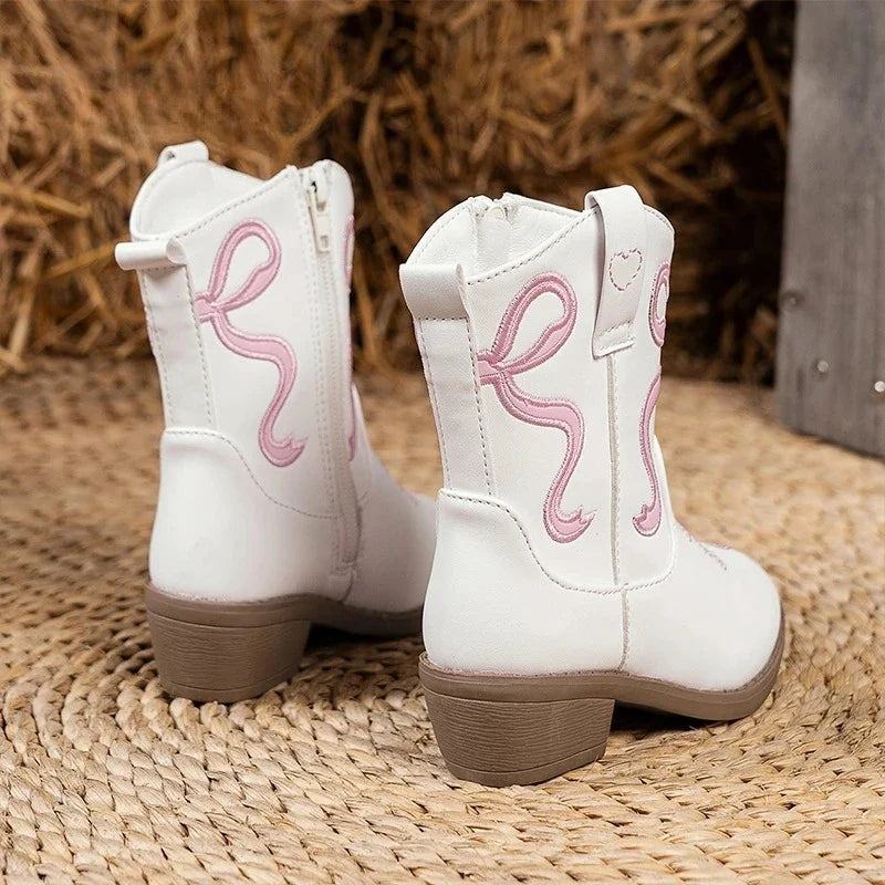Bow Charm Cowgirl Boots