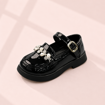 Pearl & Crystal Patent Loafers