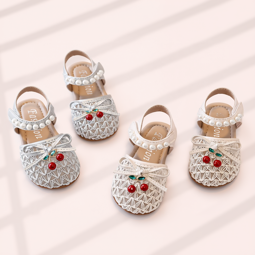 Cherry Lace Pearl Sandals