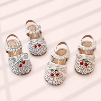 Cherry Lace Pearl Sandals
