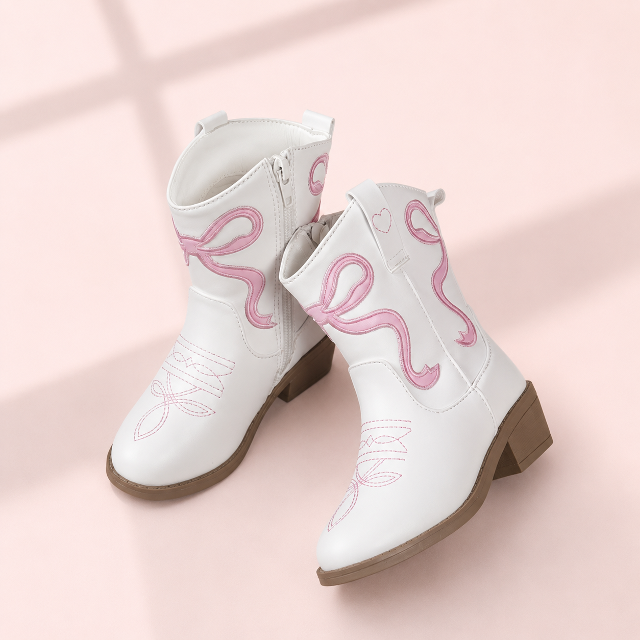 Pink Bow Cowgirl Boots