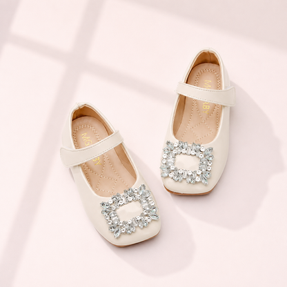 Crystal Buckle Patent Mary Janes