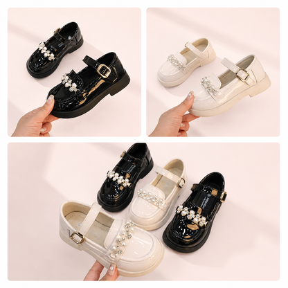 Pearl & Crystal Patent Loafers
