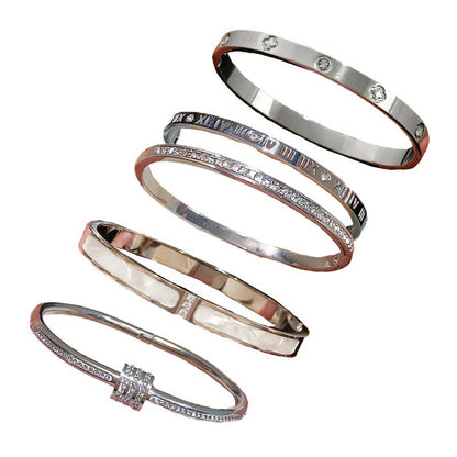 Elegant 5-Piece Stainless Steel Bracelet Set - image 2