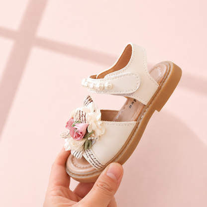 Rosebud Pearl Flower Sandals