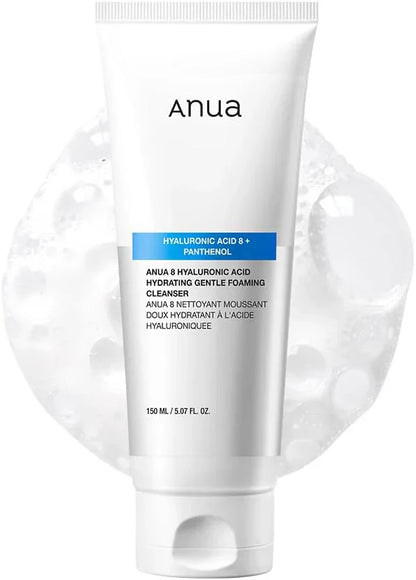 ANUA Hidratante Espuma de Limpeza Suave, Ácido Hialurônico (150ml/5,07fl oz.)