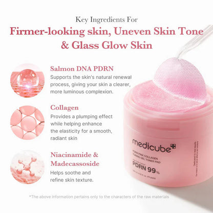 Conjunto de colágeno tonificante rosa MEDICUBE PDRN Booster - imagem 5