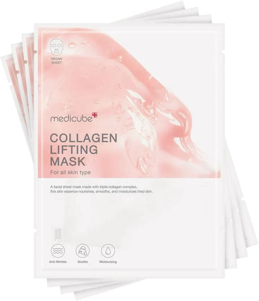 Máscara de levantamento de colágeno Medicube Stock – Reafirmação instantânea e reforço de pele de vidro | 1 folha
