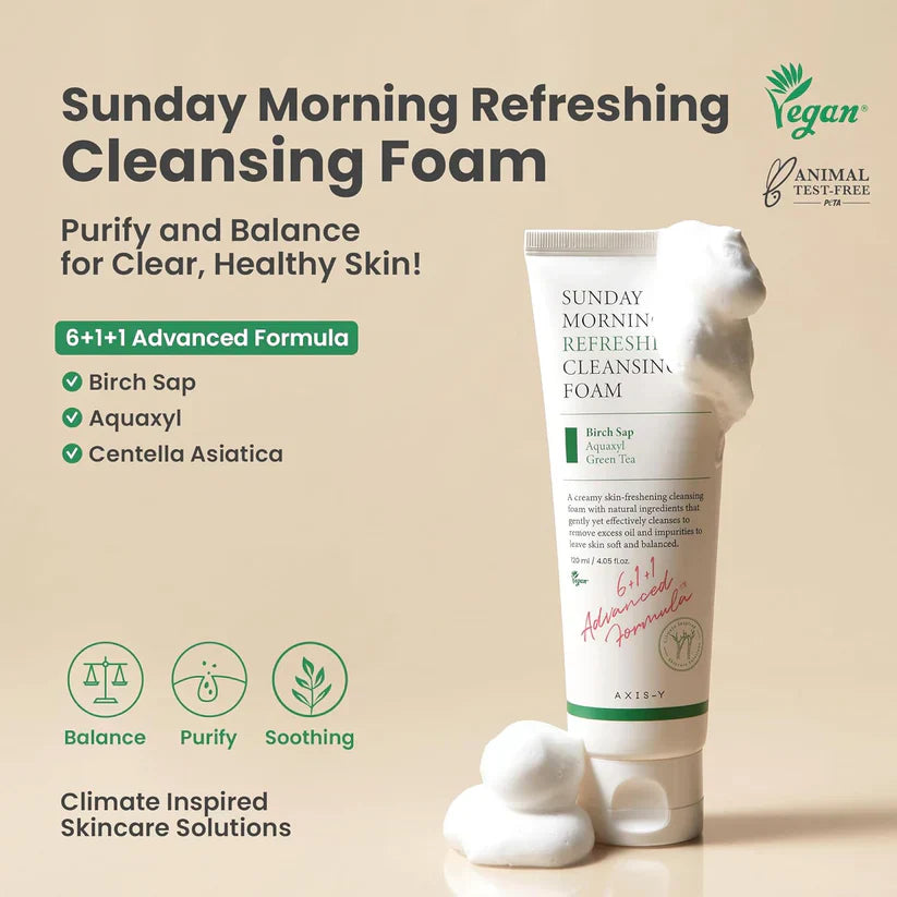 AXIS-Y- Espuma de Limpeza Refrescante Sunday Morning 120ml - imagem 3