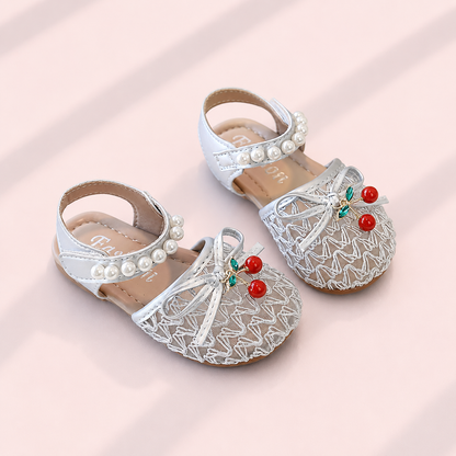 Cherry Lace Pearl Sandals