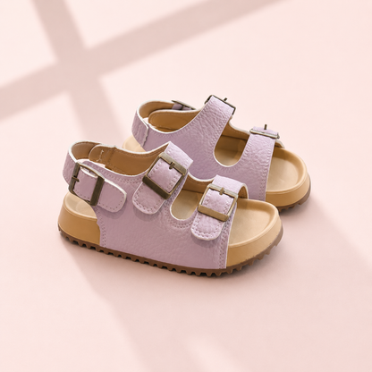 Lilac Buckle Slides