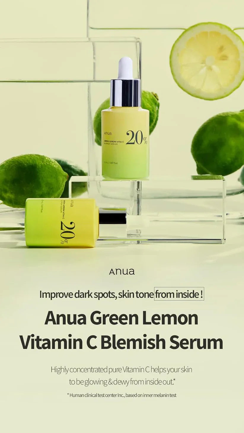 Anua Green Lemon Vitamina C 20% soro facial para manchas escuras 20g - imagem 2