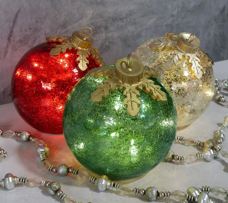 Glass Tabletop Christmas Ornaments – Set of 3 - image 4