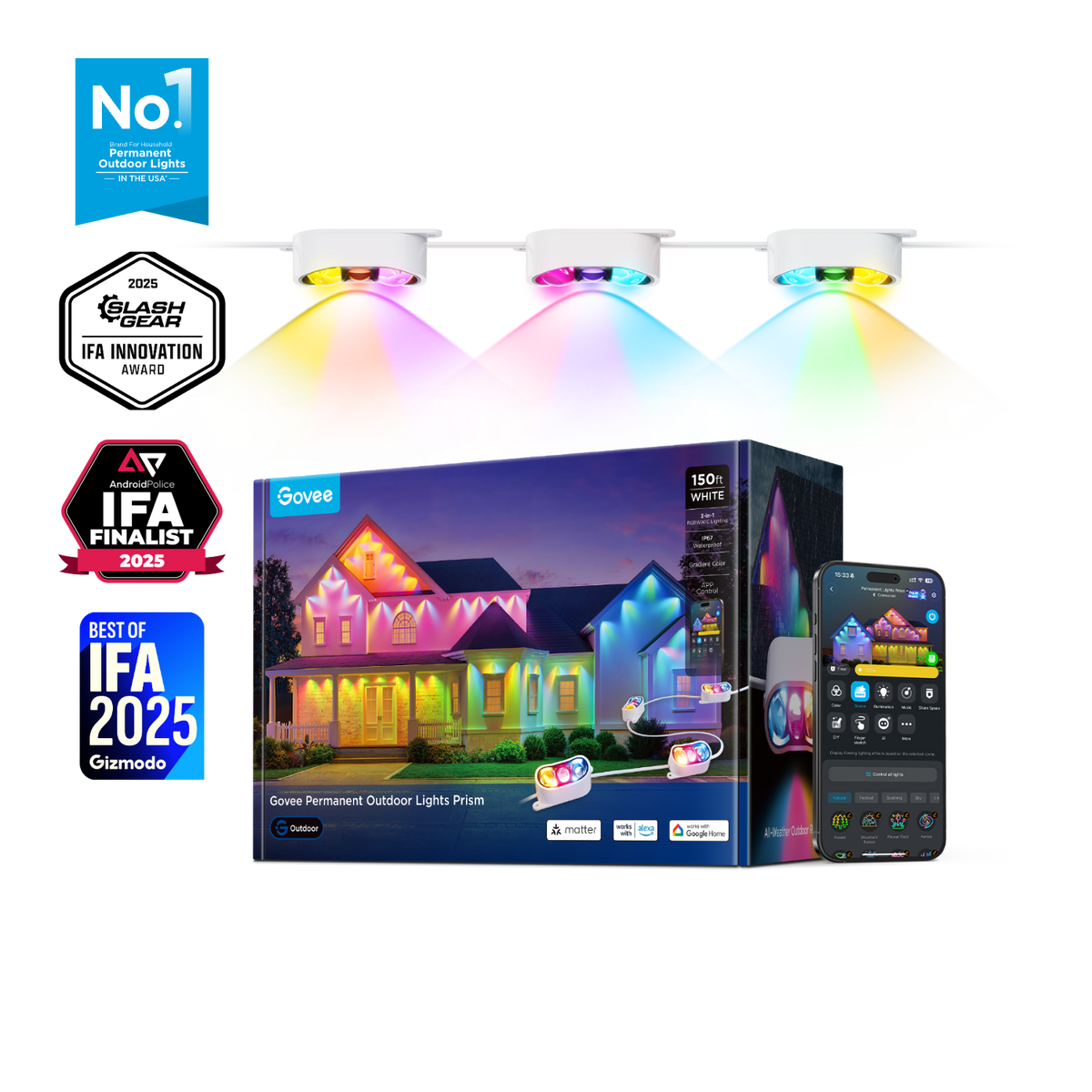 [Super Sale] Govee Permanent Outdoor Lights Prism