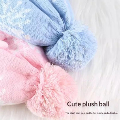 Pink Ice Princess Winter Hat, Scarf & Gloves Set
