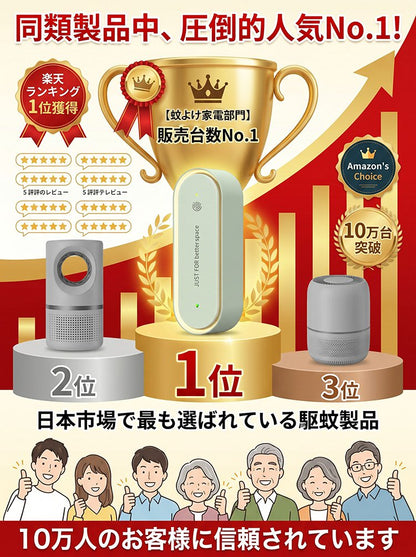 超音波蚊よけナイトライト 使用イメージ