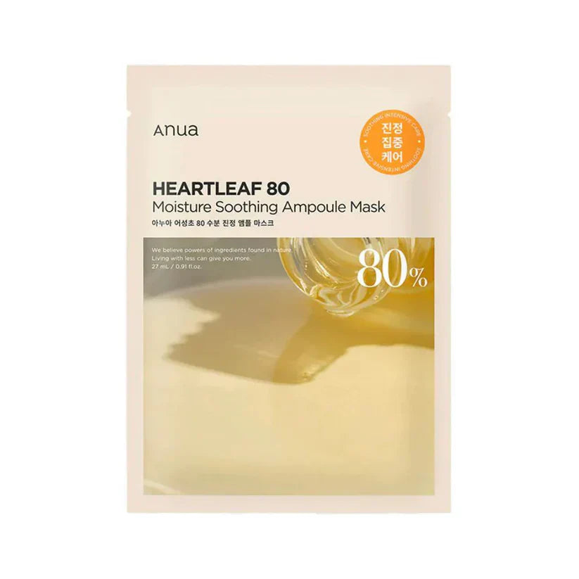 Máscaras de ampola calmantes de umidade ANUA Heartleaf 80