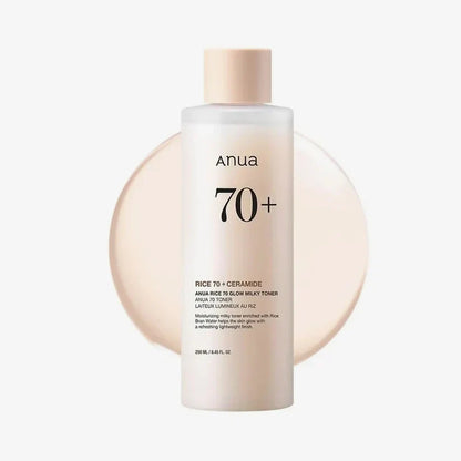 Tônico leitoso Anua Rice 70 Glow 250ml