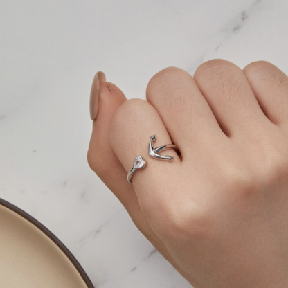 Anchor Compass Ring