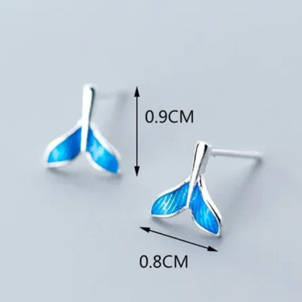 Ocean's Tail Stud Earrings