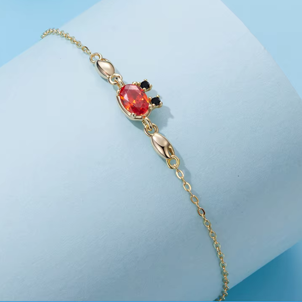 Ruby Crab Bracelet