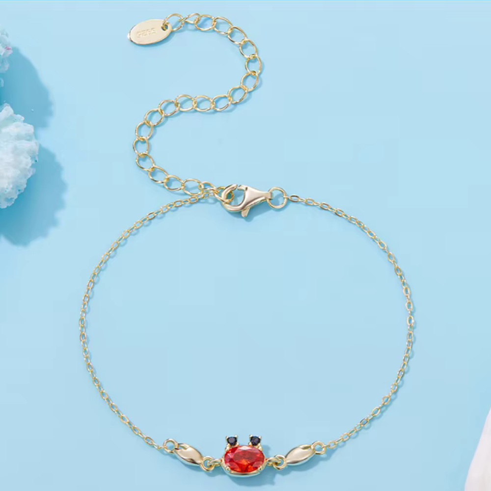 Ruby Crab Bracelet