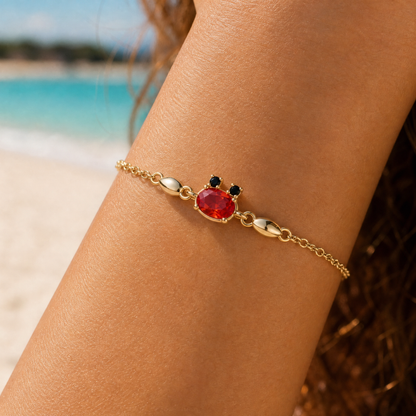 Ruby Crab Bracelet