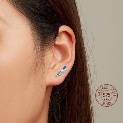 Ocean Feather Earrings