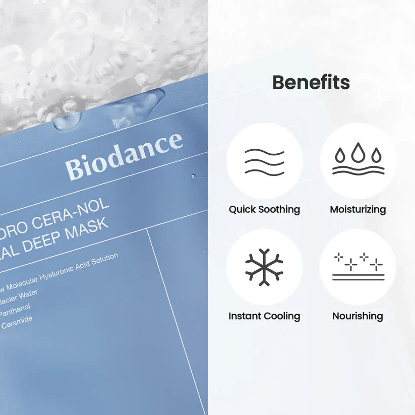 Máscara hidratante noturna BIODANCE Blue Cera-Nol | 4ea/ 8ea/ 12ea/ 16ea - imagem 3