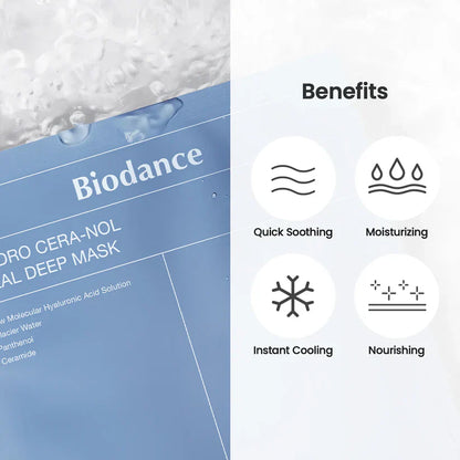 Máscara hidratante noturna BIODANCE Blue Cera-Nol | 4ea/ 8ea/ 12ea/ 16ea - imagem 3