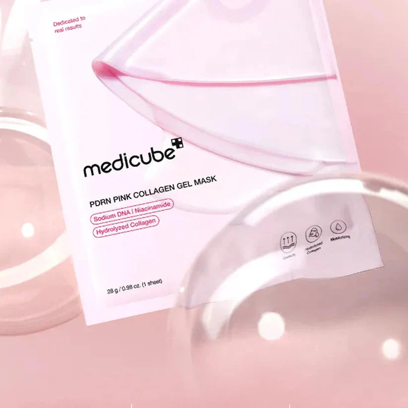Conjunto de colágeno tonificante rosa MEDICUBE PDRN Booster - imagem 4