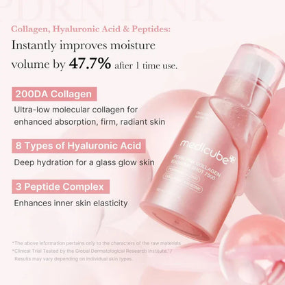 Soro Shot de Exossomo de Colágeno Rosa Medicube PDRN 7.500 PPM 30ml - imagem 2