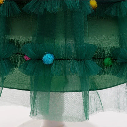 Christmas Tree-Inspired Girls’ Dress