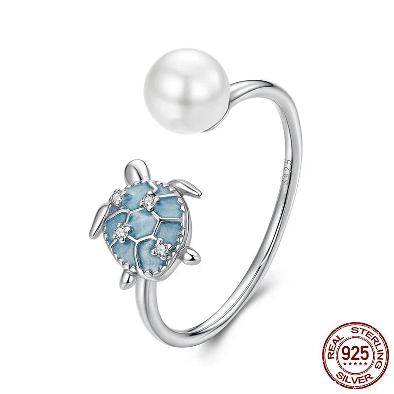 Aqua Turtle Ring