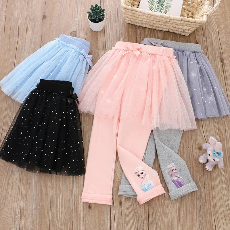 Ice Princess Sparkle Tulle Leggings