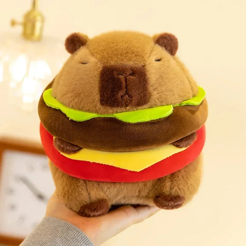 Burger Capybara Plush – Fluffy Capybaras