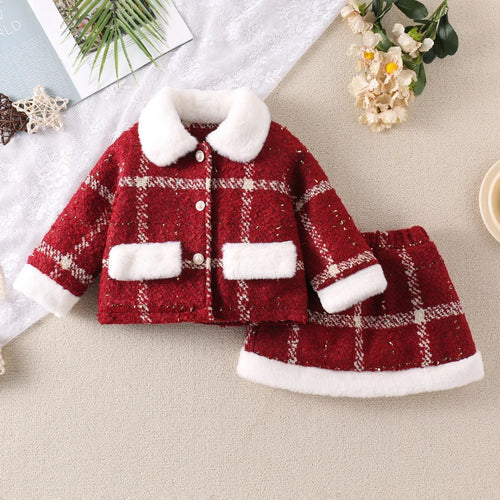 Charming Winter Sparkle Set – Red & White Elegance
