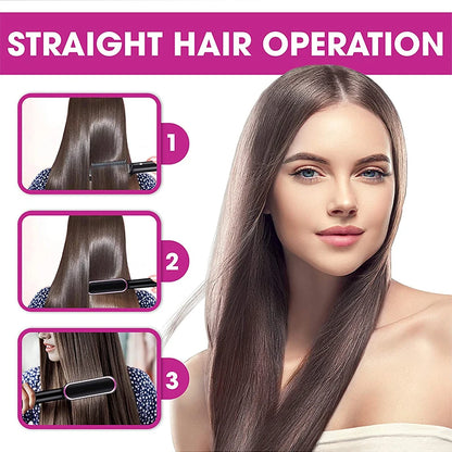 Electric Professional 2 In 1 Hot Comb Hair Straightener Electric Hair Brush Negative Ion Multi-Temperature Styling Tool