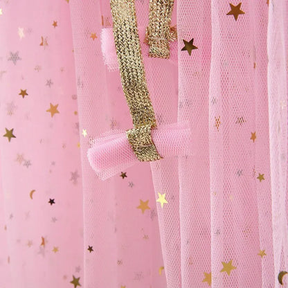 Glitter Star Princess Cape for Girls
