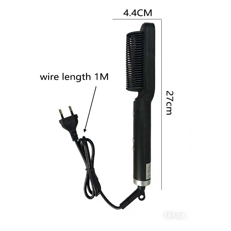 Electric Professional 2 In 1 Hot Comb Hair Straightener Electric Hair Brush Negative Ion Multi-Temperature Styling Tool