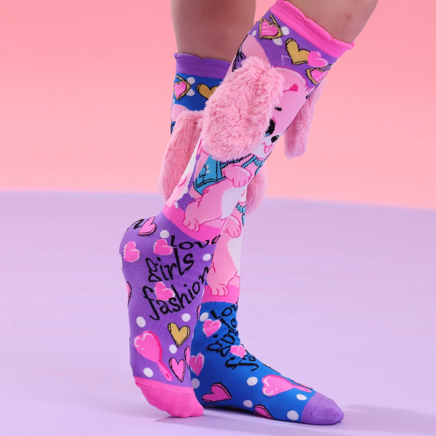 Puppy Love Knee-High Socks – With Floppy Plush Ears