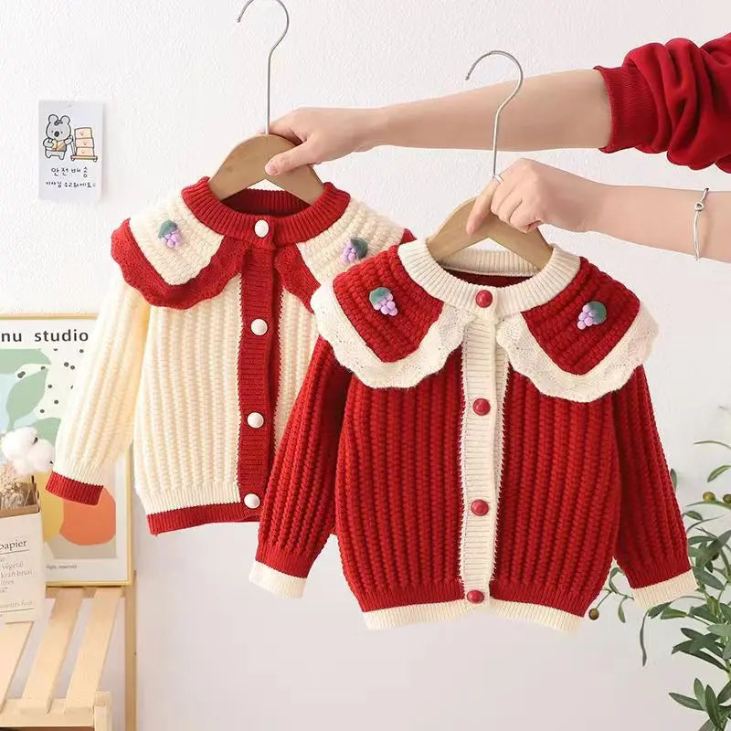 Berry Sweet Knitted Cardigan
