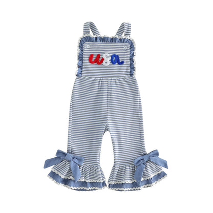 Little Patriot Ruffle Bell Romper