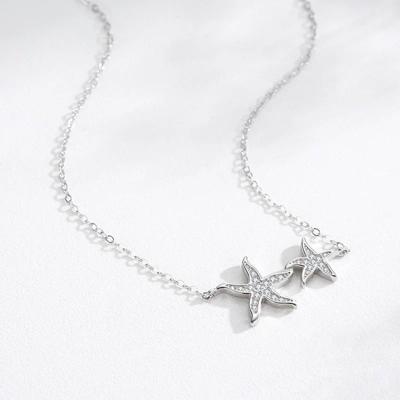 Shimmering Starfish Necklace