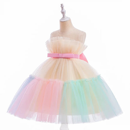Rainbow Tulle Princess Party Dress